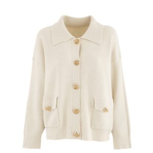 Dámský svetr rozepínací s límečkem