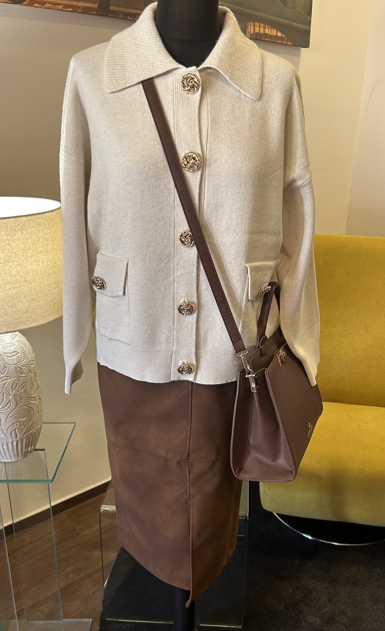 Dámský svetr rozepínací s límečkem Dámský svetr rozepínací s límečkem - Obrázek 2