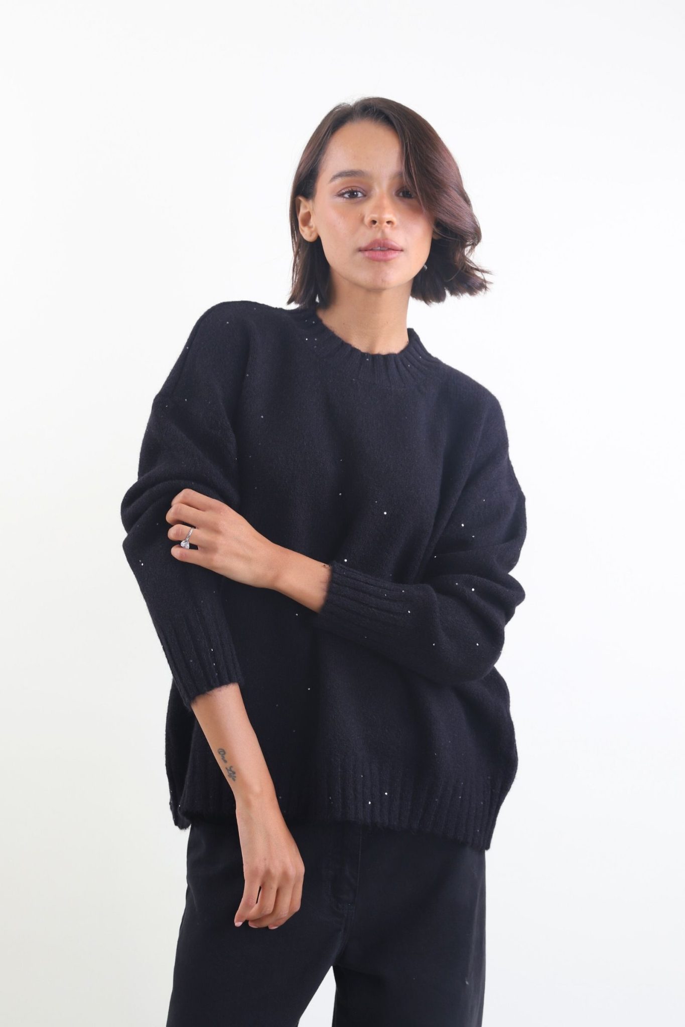 Dámský svetr se třpytkami