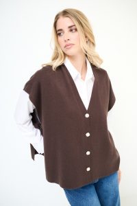Dámská vesta s mašlovým detailem