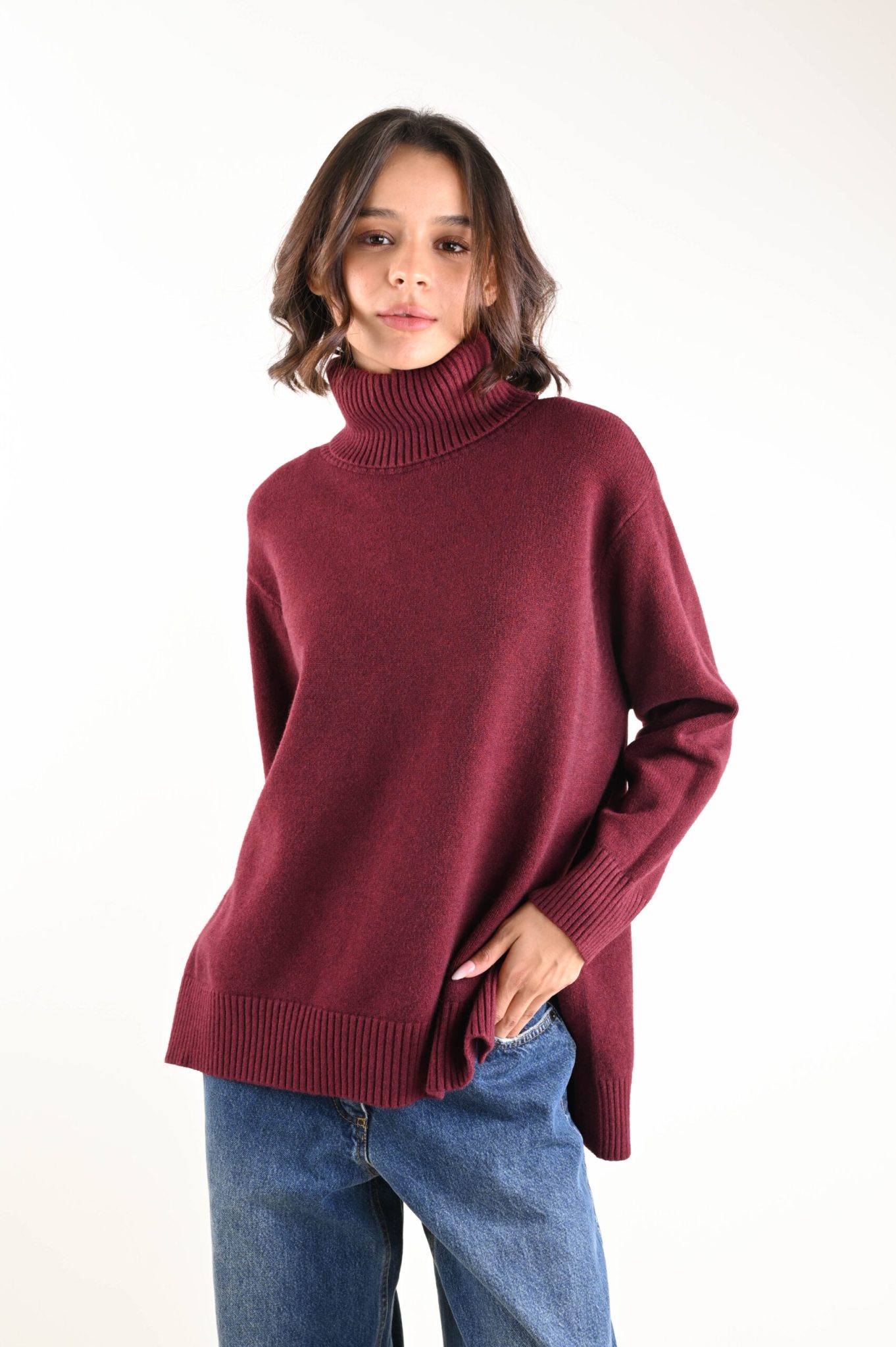 Dámský rolák s rozparky